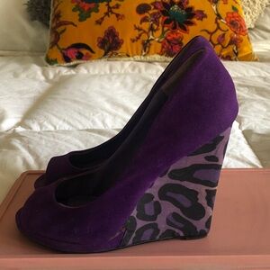 Purple Wedge Heels